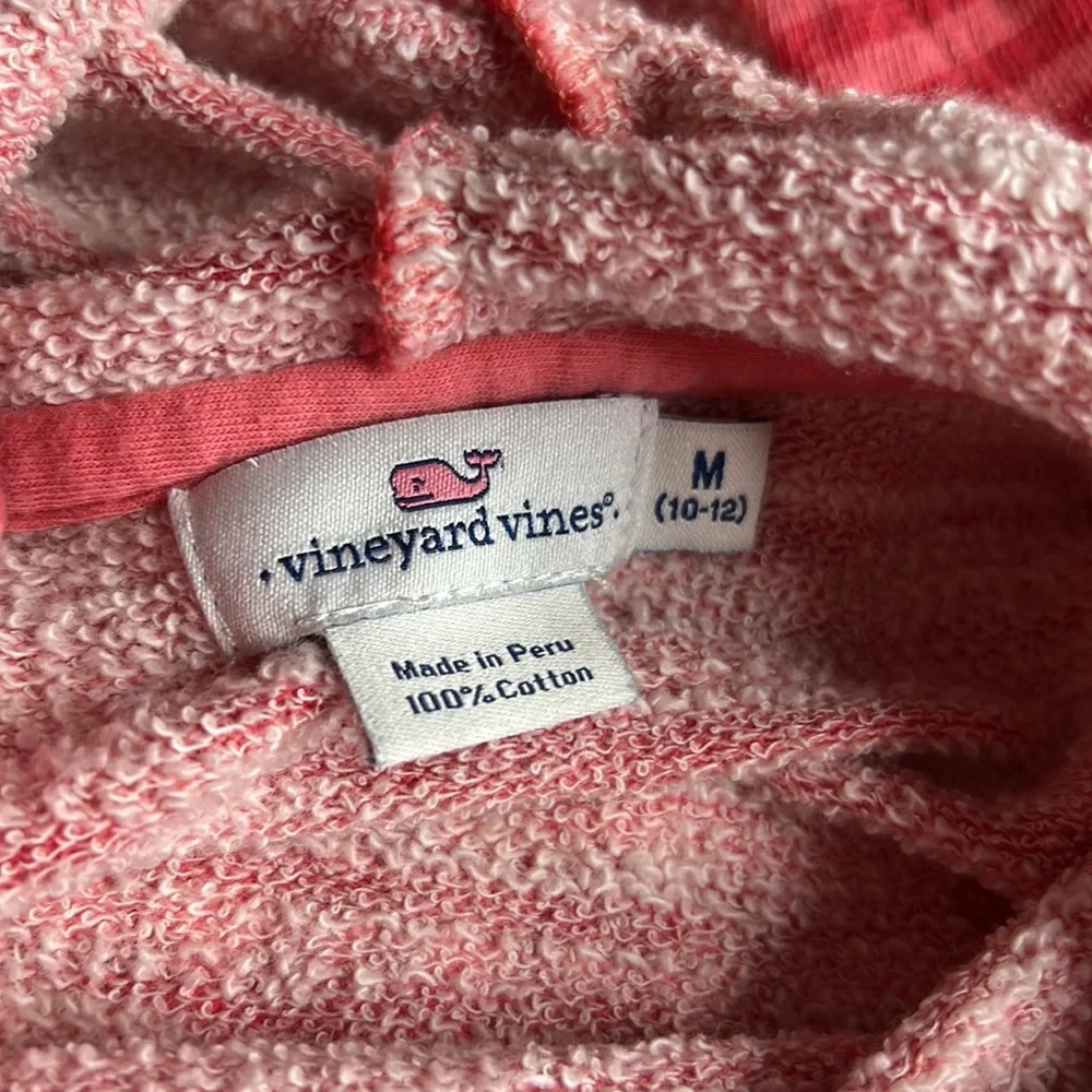 VINEYARD VINES Pink Stripe Hoodie Sweatshirt M (10-12)